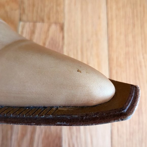 Miz Mooz Cream Tan Heels - Picture 14 of 15